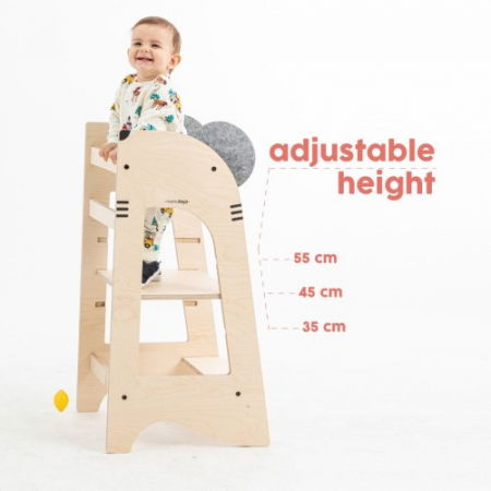 Turn de invatare MamaToyz Learning Tower din lemn, Soricel [2]