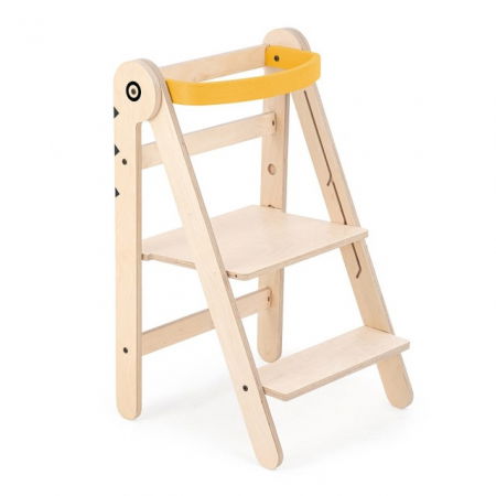 Scaune masa - Turn de invatare pliabil MamaToyz Learning Tower din lemn, Diverse culori