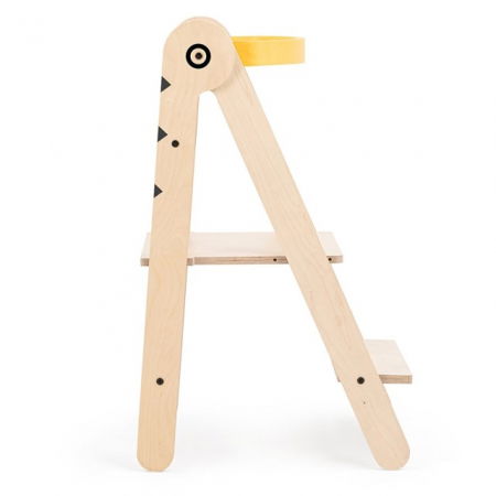 PRODUS RESIGILAT - Turn de invatare pliabil MamaToyz Learning Tower din lemn, Galben [2]
