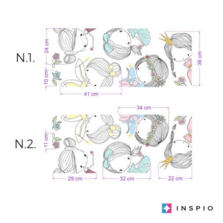 Stickere decorative - Zane INSPIO in jurul usii - autocolante pentru fete, Diverse modele