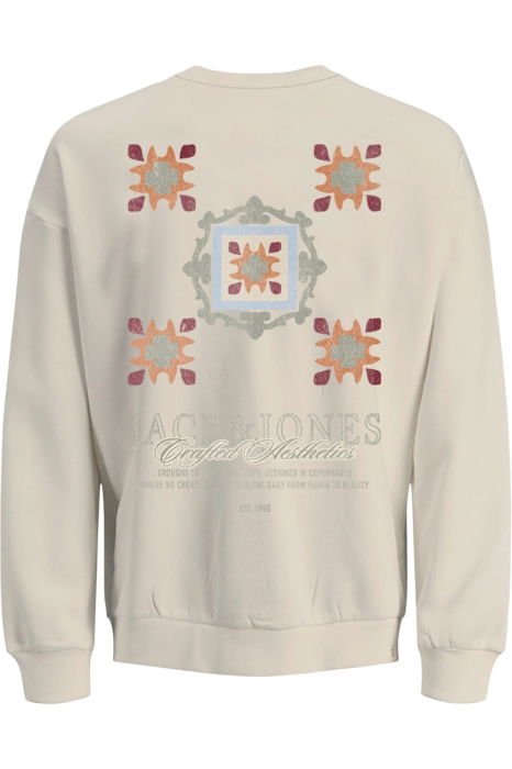 Bluza JACK &JONES Bleecker Aop Box Crew JNR - 12293295-Antique White [2]