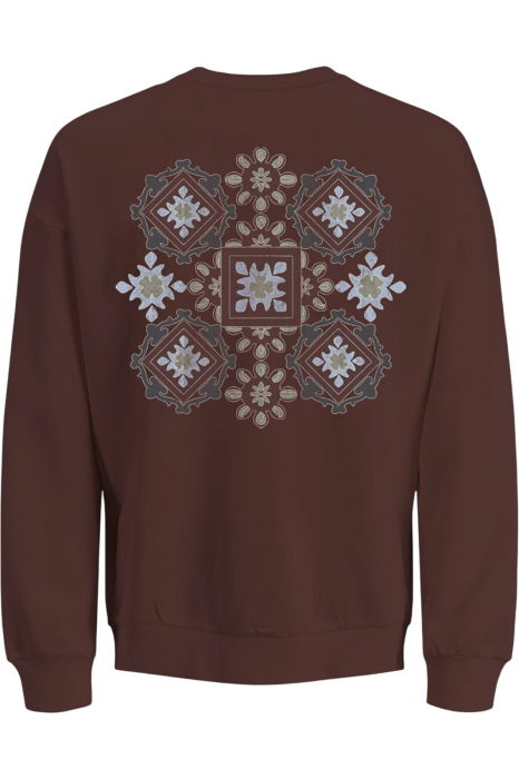 Bluza JACK &JONES Bleecker Aop Box Crew JNR - 12293295-Deep Mahogany [2]