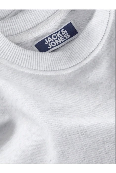 Bluza JACK &JONES College Logo Crew JNR - 12289943-White Melange [3]