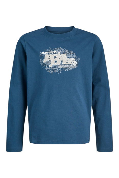 Bluza JACK &JONES Grid Branding Crew JNR - 12285159-Titan [1]