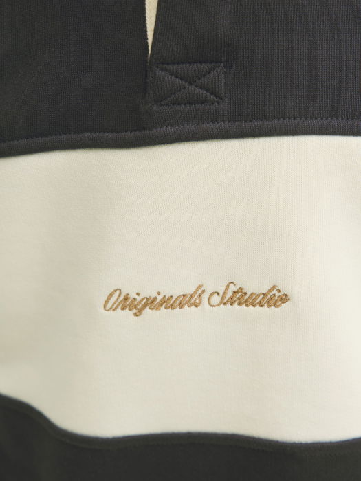 Bluza JACK &JONES Norrebro Blocking Sweat Polo JNR - 12284371-Black [5]