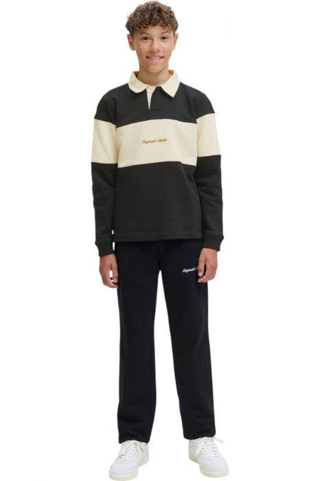 Bluza JACK &JONES Norrebro Blocking Sweat Polo JNR - 12284371-Black [6]