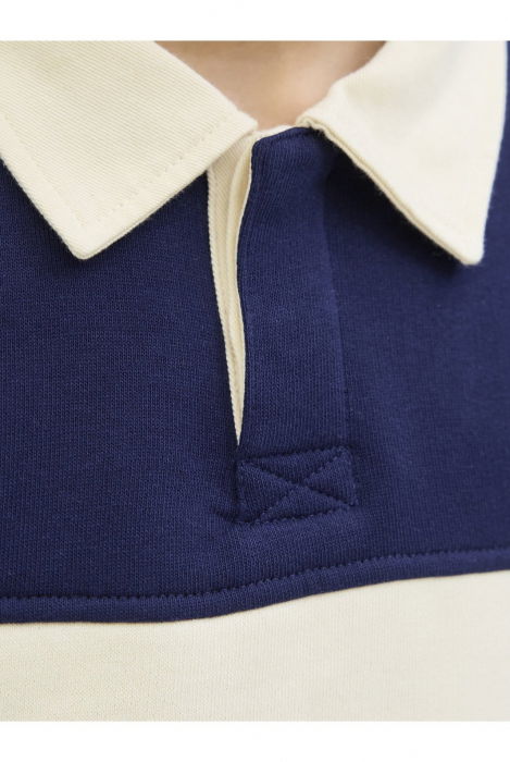 Bluza JACK &JONES Norrebro Blocking Sweat Polo JNR - 12284371-Ocean Cavern [5]