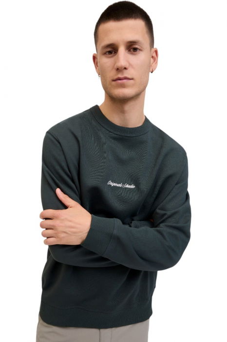 Bluza JACK &JONES Norrebro Emb Sweat Crew - 12282893-Forest River [5]