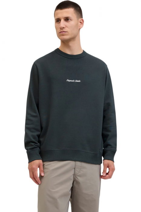 Bluza JACK &JONES Norrebro Emb Sweat Crew - 12282893-Forest River [1]