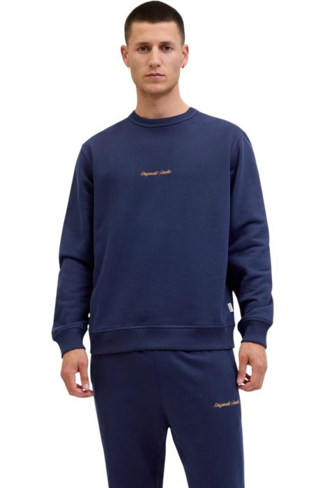 Bluza JACK &JONES Norrebro Emb Sweat Crew - 12282893-Ocean Cavern [1]