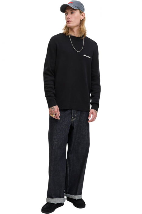 Bluza JACK &JONES Norrebro Light Knit Crew Sn - 12284844-Black [6]