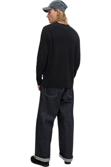 Bluza JACK &JONES Norrebro Light Knit Crew Sn - 12284844-Black [2]