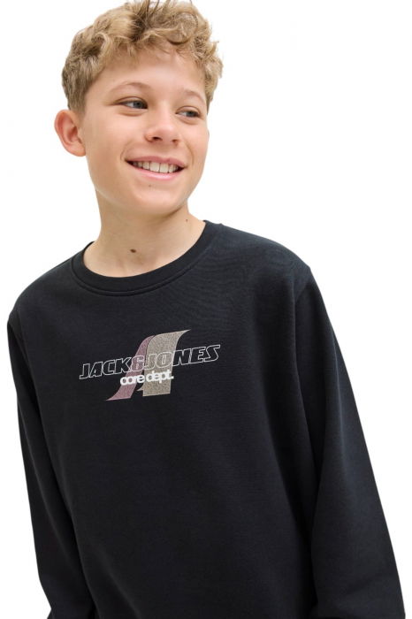 Bluza JACK &JONES Tier Print Crew SN JNR - 12284002-Black [3]