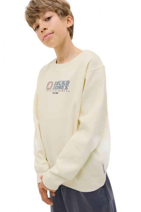 Bluza JACK &JONES Tier Print Crew SN JNR - 12284002-Sweet Corn [3]