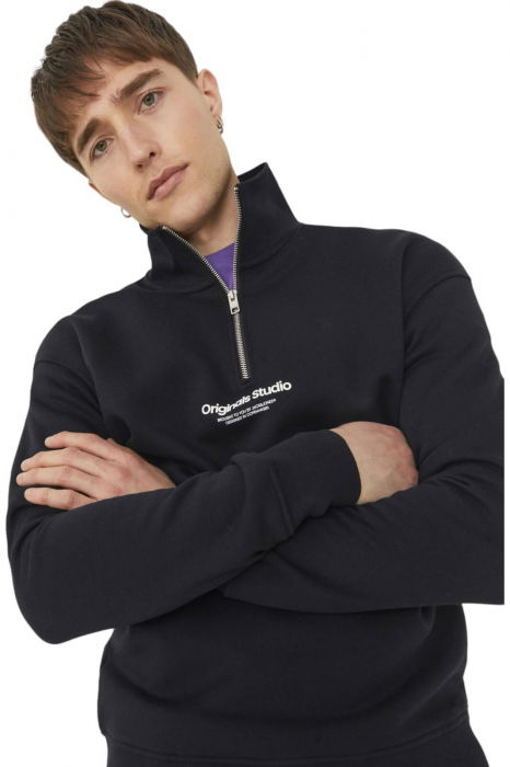 Bluza JACK &JONES Vesterbro Qtr Zip - 12241777-Black [6]