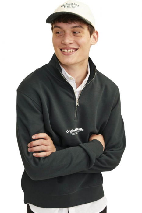 Bluza JACK &JONES Vesterbro Qtr Zip - 12241777-Forest [6]