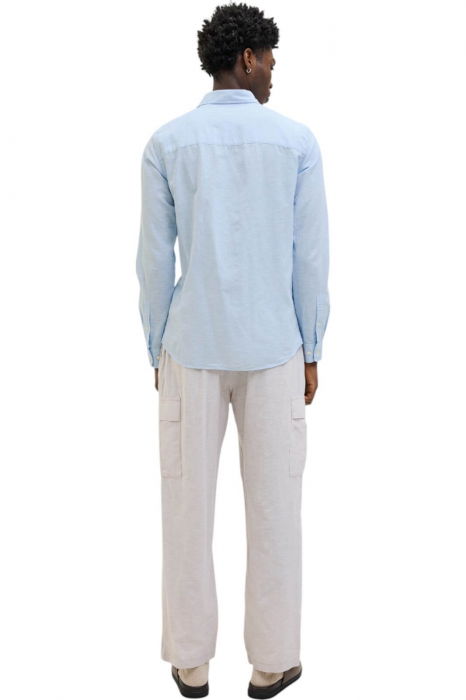 Camasa JACK &JONES Breeze Linen Blend - 12268964-Chambray Blue [2]