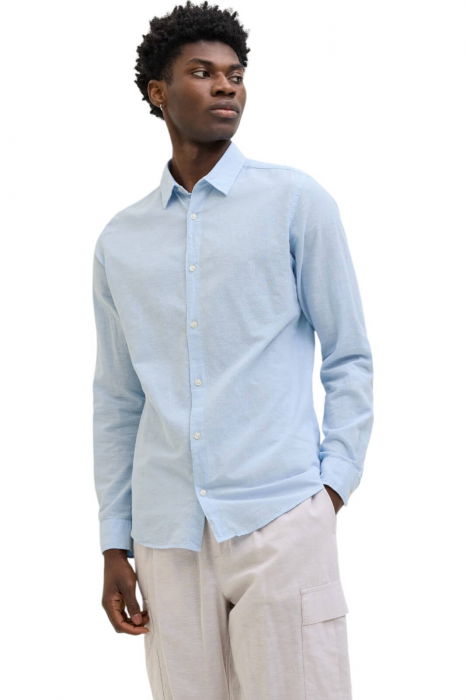 Camasa JACK &JONES Breeze Linen Blend - 12268964-Chambray Blue [1]
