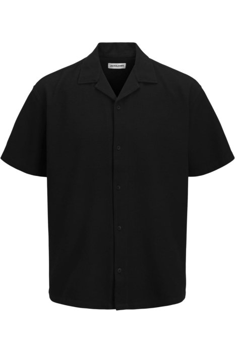 Camasa JACK &JONES Global Waffle Resort - 12295551-Black [1]