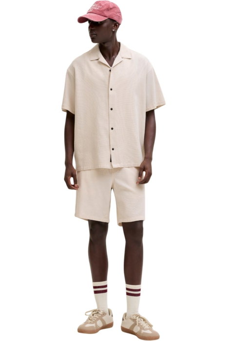 Camasa JACK &JONES Global Waffle Resort - 12295551-Moonbeam [5]
