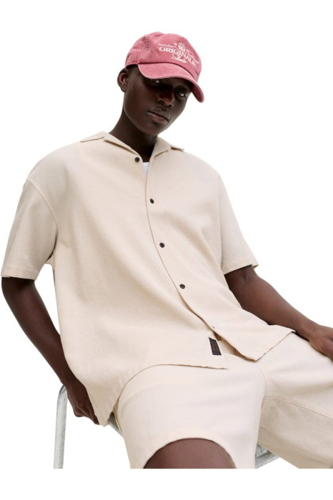 Camasa JACK &JONES Global Waffle Resort - 12295551-Moonbeam [6]