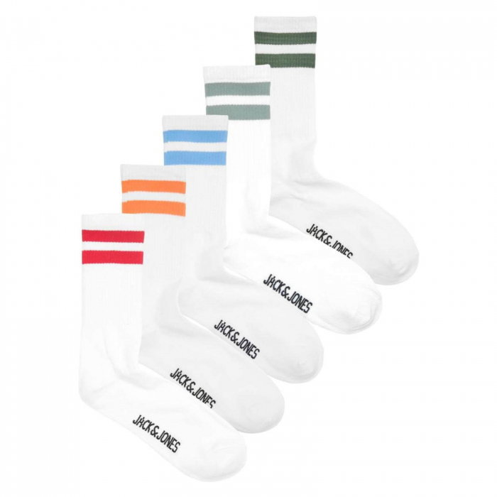Ciorapi JACK &JONES Eli Tennis 5-pack - 12228660-White [1]