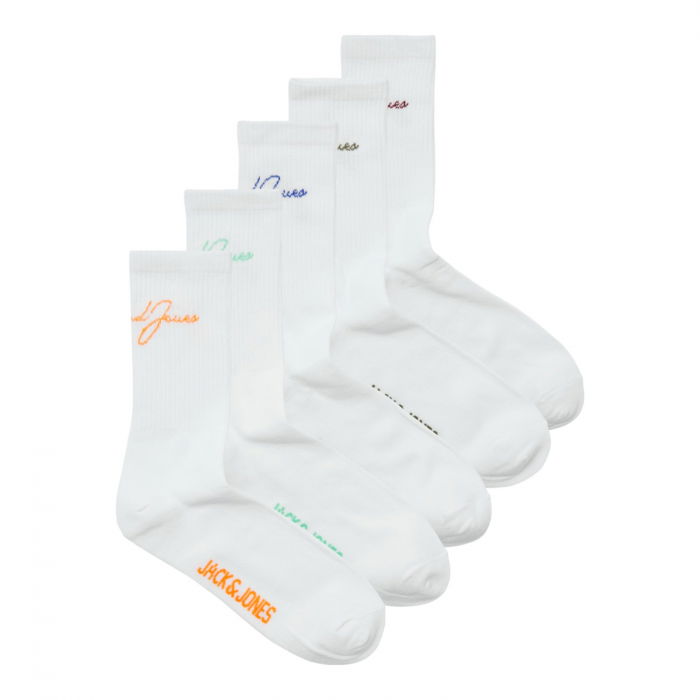 Ciorapi JACK &JONES Lukas Tennis 5 perechi - 12259024-White [1]