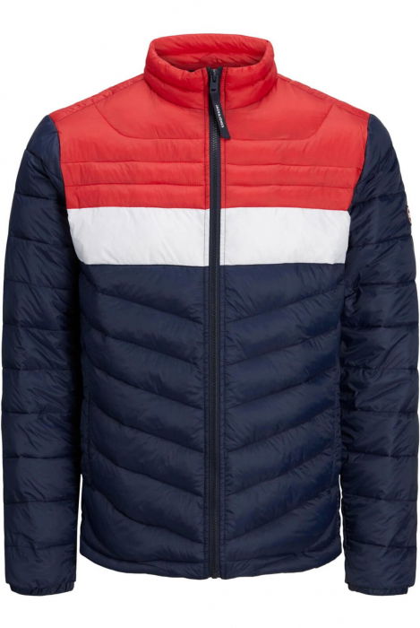 Jacheta JACK &JONES Hero Puffer - 12211788-Navy Blazer TRUE RED [1]