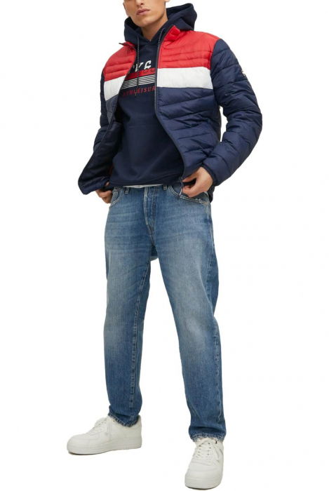 Jacheta JACK &JONES Hero Puffer - 12211788-Navy Blazer TRUE RED [5]