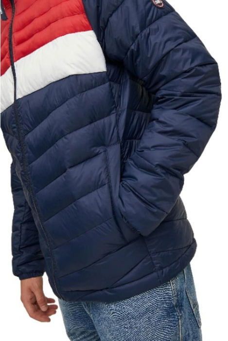 Jacheta JACK &JONES Hero Puffer - 12211788-Navy Blazer TRUE RED [3]