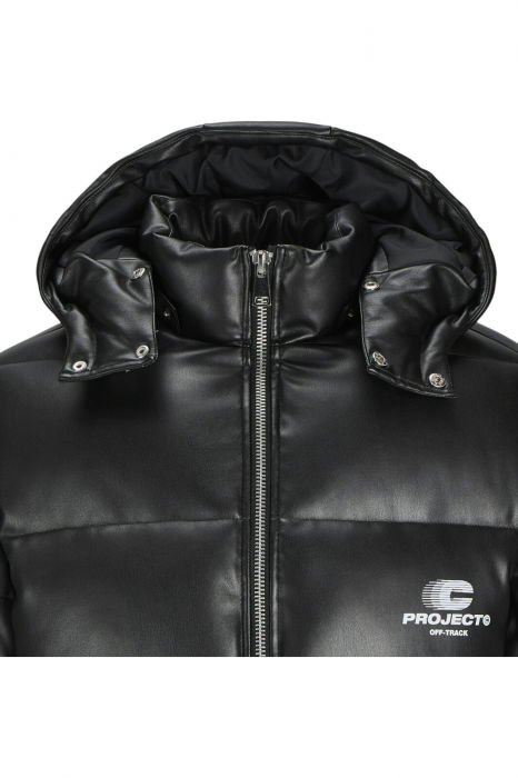 Geaca JACK &JONES Terrain PU Puffer Hood - 12269722-Black [2]