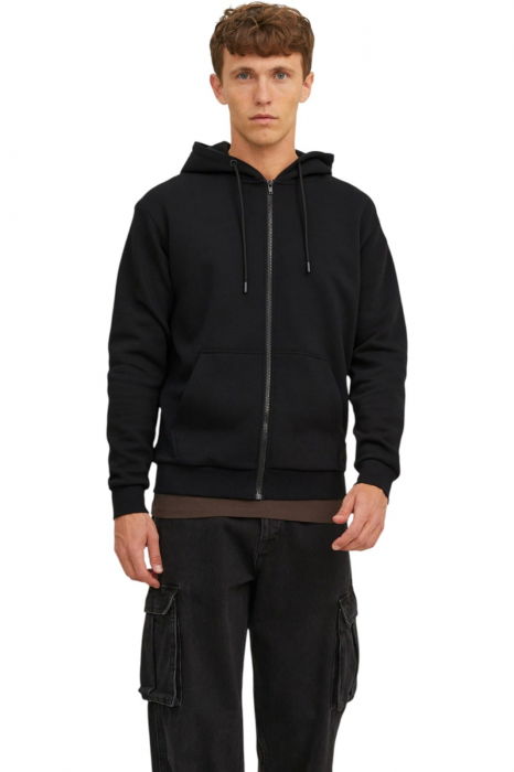 Hanorac JACK &JONES Bradley Sweat Zip Hood - 12249342-Black [1]