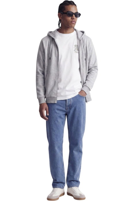 Hanorac JACK &JONES Bradley Sweat Zip Hood - 12249342-Light Grey Melange [7]