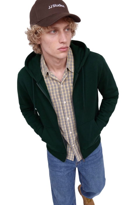 Hanorac JACK &JONES Bradley Sweat Zip Hood - 12249342-Scarab [4]