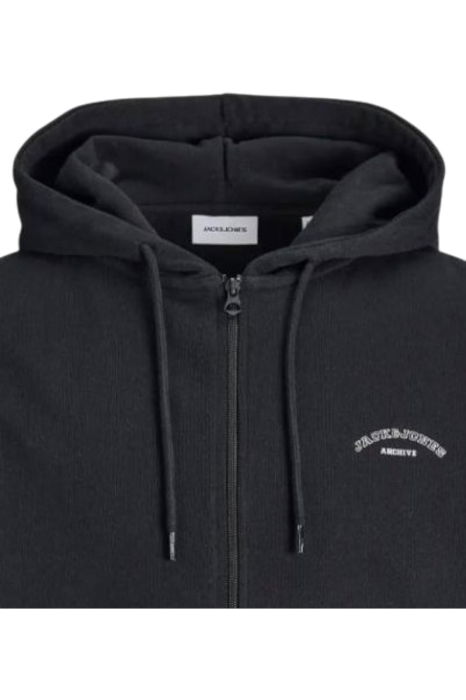 Hanorac JACK &JONES College Logo Zip Hood PLS - 12289689-Black [2]
