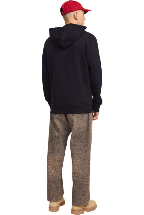 Hanorac JACK &JONES Corp Logo Small Print Zip Hood - 12265177-Black [2]