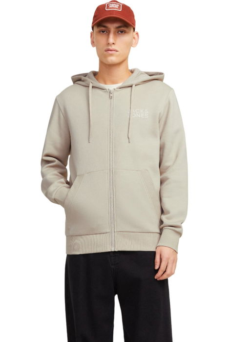 Hanorac JACK &JONES Corp Logo Small Print Zip Hood - 12265177-Moonbeam [1]