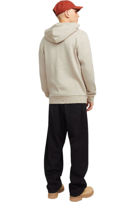 Hanorac JACK &JONES Corp Logo Small Print Zip Hood - 12265177-Moonbeam [2]