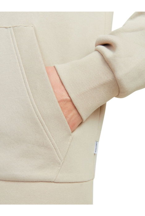 Hanorac JACK &JONES Corp Logo Small Print Zip Hood - 12265177-Moonbeam [3]