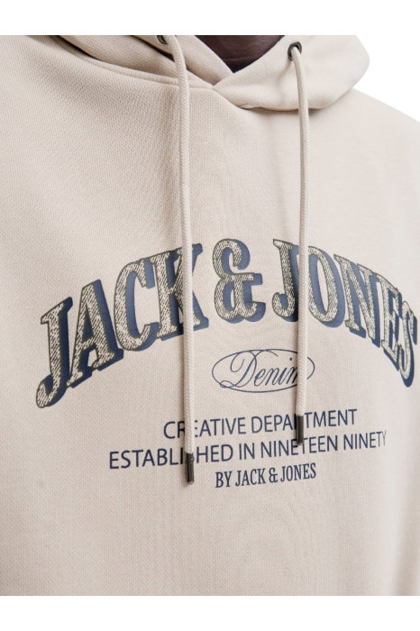 Hanorac JACK &JONES Denver Logo Sweat Hood - 12298730-Moonbeam [5]