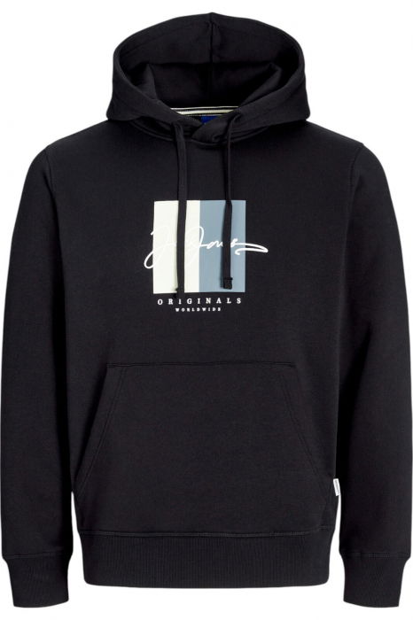 Hanorac JACK &JONES Frederiksberg Box Script Hood - 12274585-Black [1]