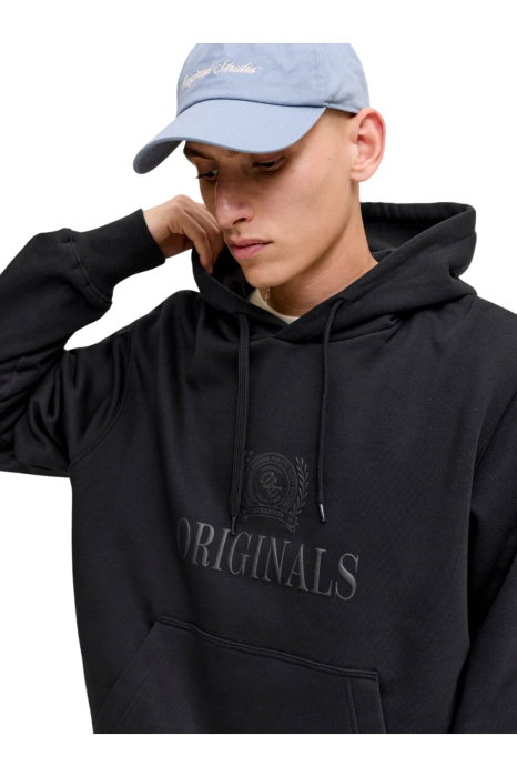 Hanorac JACK &JONES Frederiksberg Monogram Sweat Hood SN - 12300022-Black [3]