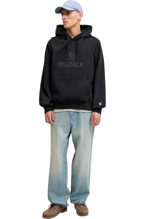 Hanorac JACK &JONES Frederiksberg Monogram Sweat Hood SN - 12300022-Black [5]