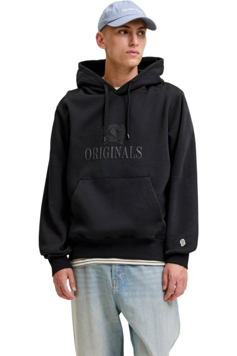 Hanorac JACK &JONES Frederiksberg Monogram Sweat Hood SN - 12300022-Black [1]