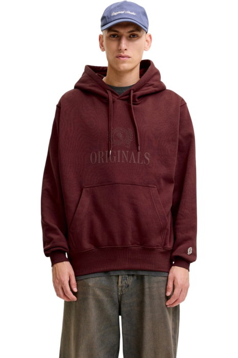 Hanorac JACK &JONES Frederiksberg Monogram Sweat Hood SN - 12300022-Chocolate Truffle [1]