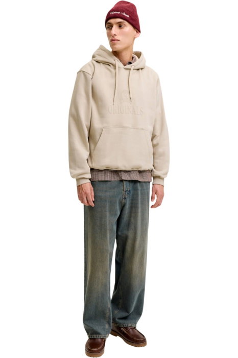 Hanorac JACK &JONES Frederiksberg Monogram Sweat Hood SN - 12300022-Feather Gray [4]