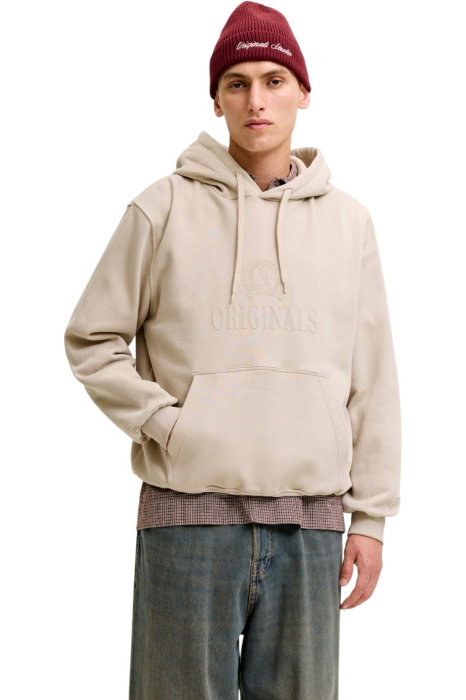 Hanorac JACK &JONES Frederiksberg Monogram Sweat Hood SN - 12300022-Feather Gray [1]