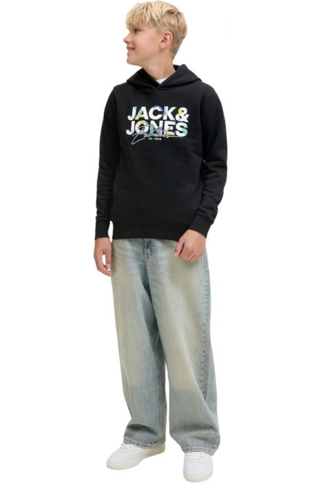 Hanorac JACK &JONES Geplas Sweat Hood JNR - 12279602-Black [5]