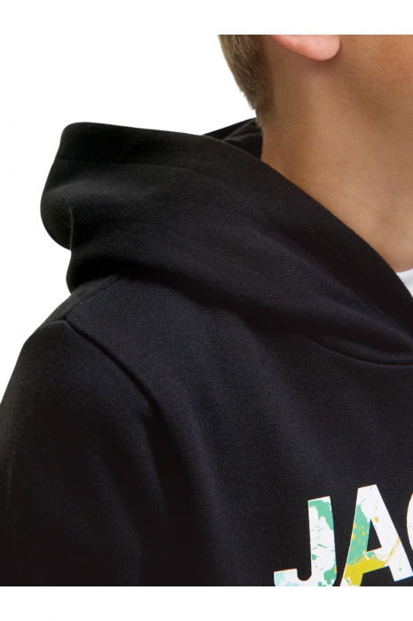 Hanorac JACK &JONES Geplas Sweat Hood JNR - 12279602-Black [4]