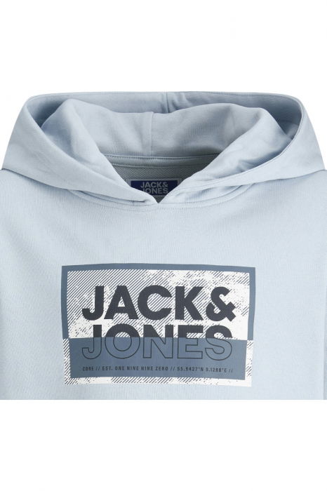 Hanorac JACK &JONES Logan Print Hood JNR - 12254120-Subdued Blue [2]